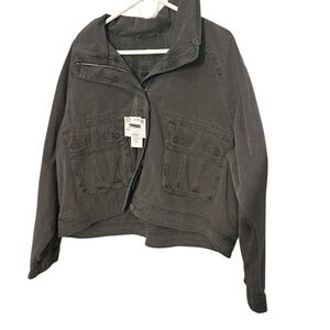 American Eagle Outfitters Dark Gray Utility Jacket